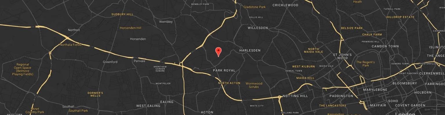 Map showing Yasmeen Joinery at Oliver Business Park, Oliver Road, London NW10 7JB