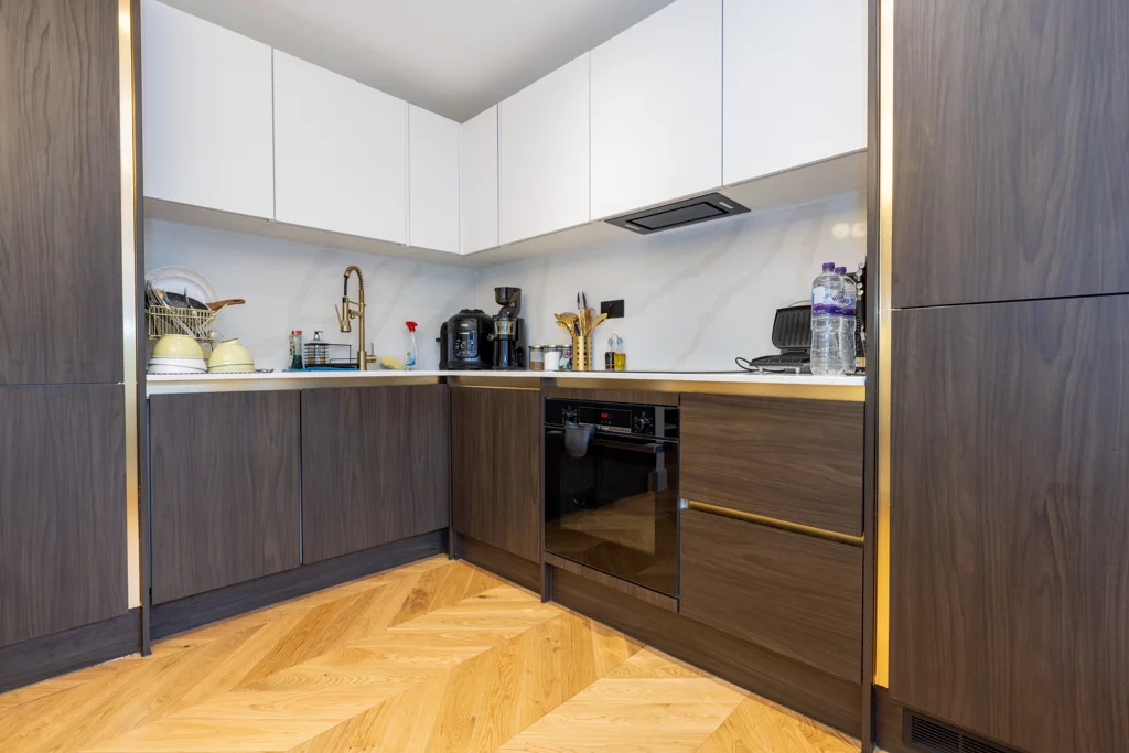 Bespoke fitted kitchen with island by Yasmeen Joinery